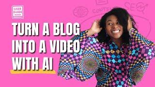 How Do I Turn a Blog Article Into a Video? Step-by-Step Tutorial with Pictory.ai!