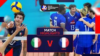 Highlights | Italy vs. France - CEV U22 Volleyball European Championship 2024 | Gold Medal