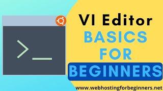 Basic Vi Editor commands for beginners