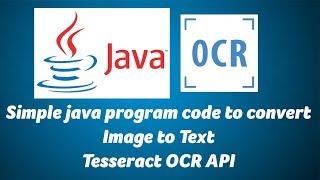 Simple java program code to convert Image to Text