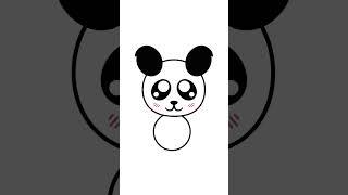 Cómo dibujar un panda kawaii #short #kawaii