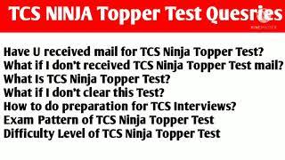 TCS NINJA Topper Test | TCS NQT Ninja Results | TCS Interview Preparation | TCS Ninja Mail updates