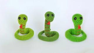 Simply and easily . How to crochet small SNAKE