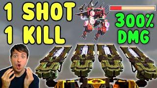 1 SHOT 1 KILL  GAUSS BEHEMOTH 300% DAMAGE - War Robots Mk2 Gameplay WR