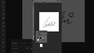 signature convert into digital signature in Photoshop #photoshoptutorialforbeginners  #photoshopedit