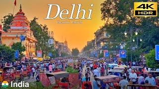 Delhi Walking Tour | Evening walk around Chandni Chowk Market in Old Delhi | India | 4K HDR
