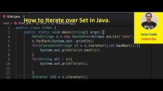 How to Iterate over Set in Java