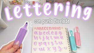 LETTERING PARA PRINCIPIANTES ️ - ¿cómo hacerlo con punta BISELADA? (tutorial + abecedario)