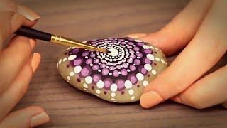  Painting A Mandala Stone ASMR (Fully Whispered, Binaural, Ear to Ear, Tapping)