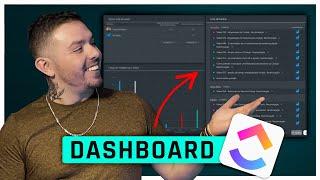 DASHBOARD avançado no Clickup para gestão de tarefas