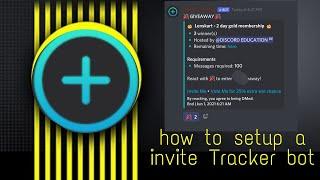 How to setup a invite Tracker bot | DISCORD EDUCATION