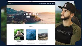 Build a Website & Create A Blog using Editor X (Travel Guide Blog)