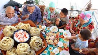 МАНТЫ, приготовленные в Узбекской семье | MANTI made in Uzbek family | Гул Манти | цветочные манты