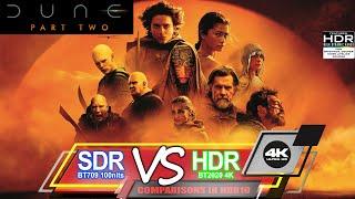 Dune Part Two 4K UHD WEB iTunes HDR vs 2160p WEB Amazon SDR 100nits #TRUE_DIFFERENCE