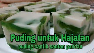 RESEP PUDING UNTUK HAJATAN. PUDING CANTIK SANTAN PANDAN. @TomblokChannel79