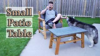 DIY Patio table from cedar and concrete // Shop sounds