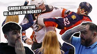 BRITISH FATHER AND SON REACTS! This is Why Fighting is Allowed in Pro Hockey!