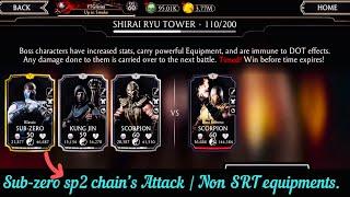 Shirai Ryu Tower Boss Battle 110 | Klassic Subzero Sp2 continues Chain’s Attacks Fight + Reward