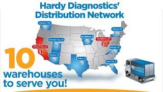 Hardy Diagnostics' Distribution Network - 10 warehouses to serve you!