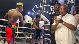 Boxing Night: Samuel Takyi vs Odarlai Lamptey- John Mahama Shocked watching his Prophecy come true