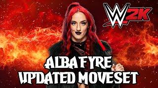 WWE 2K24 |  Alba Fyre Updated Moveset + Realistic Base Superstar Settings