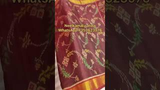 Marun patola saree | single ikkat patola | Neelkamal patola | #viral #shortsfeed #patanpatola #silk