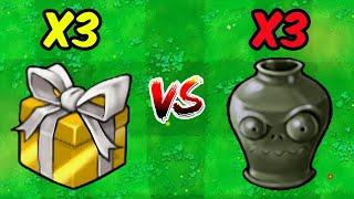 PVZ 1 Hybrid Challenge - 3 Random Hybrid Golden Boxes Vs 3 Hybrid Zombie Vases - Who Will Win?