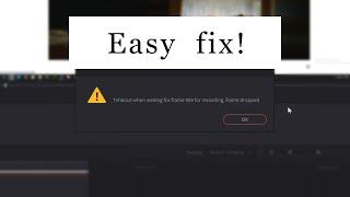 How to fix frame dropping in Da Vinci Resolve