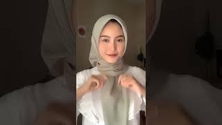 2 Tutorial Simple Pakai Hijab Segiempat Bella Square #hijab #tutorialhijabsimple #shorts