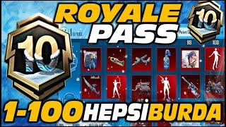 A10 ROYALE PASS 1-100 LEVEL ÖDÜLLERİ | BEDAVA EFSANE DANS | 3.5 GÜNCELLEMESİ | A10 RP | PUBG MOBILE