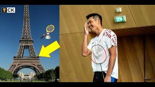 Lin Dan, Lee Chong Wei, Taufik Hidayat & Peter Gade Badminton INSIDE the Eiffel Tower! Paris 100 