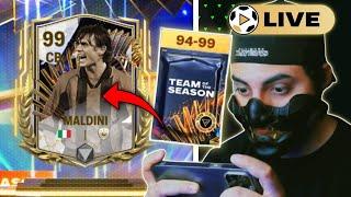 Live: TOTS Maldini hunt | Pack opening plus chill | fc mobile tots