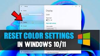 How to Reset Color Settings Windows 10, 11 | Restore Default Color Settings