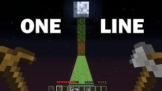 Beating 100% of Skyblock in One Straight Line