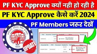  PF Bank KYC Approve क्यों नही हो रही है 2024 | PF KYC Pending With Employer | PF KYC Approve