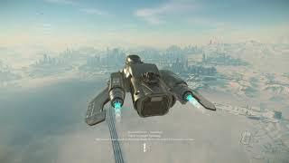 StarCitizen 3.9 gameplay - lift off from New Babbage