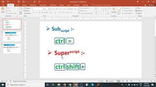 Superscript/Subscript In PowerPoint