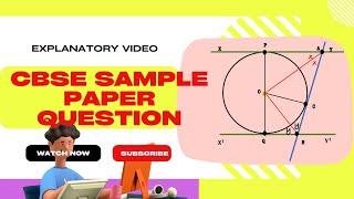 Class 10 Mathematics Sample Paper Question|In figure XY and X'Y' are parallel tangents to a circle