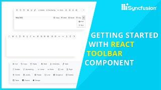 Getting Started with the React Toolbar Component