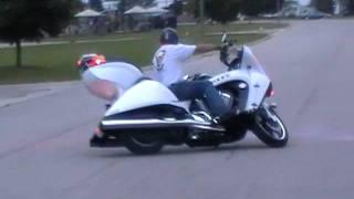 Victory Vision Police Motorcycle turns tight