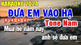 Đưa Em Vào Hạ Karaoke Tone Nam ( Em) Nhạc Sống Dễ Hát | Trọng Hiếu