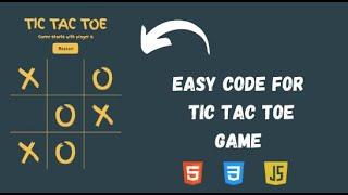 Tic Tac Toe Game Using HTML, CSS & JavaScript | Coding Games