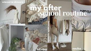 jesienna rutyna po szkole *nauka, skinacare, fall vibes & night routine* - my after school routıne