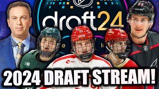 2024 NHL DRAFT LIVE STREAM! BIG TRADES REVEALED! (NHL Trade Rumors & Celebrini Scouting Report Talk)