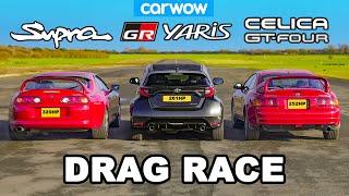 Toyota Supra MK4 v GR Yaris v Celica GT-Four: DRAG RACE