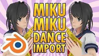 Open MMD/PMX in Blender (Miku Miku Dance 3D Model Format Import Plug-In Tutorial)