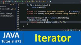 Java Tutorial #73 - Java Iterator Interface with Examples