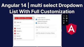 Angular 14 |  multi select Dropdown List With Full Customization