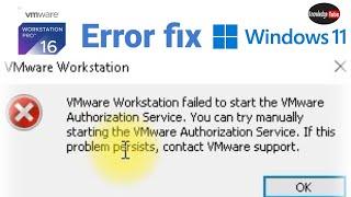 How do I fix VMware Workstation failed to start the VMware authorization service? in hindi easy way