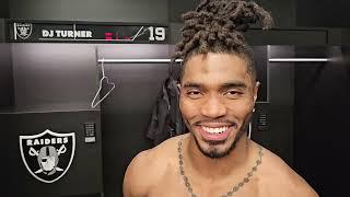 Las Vegas Raiders WR DJ Turner from the Locker Room Post Win Over Cleveland Browns #lasvegasraiders